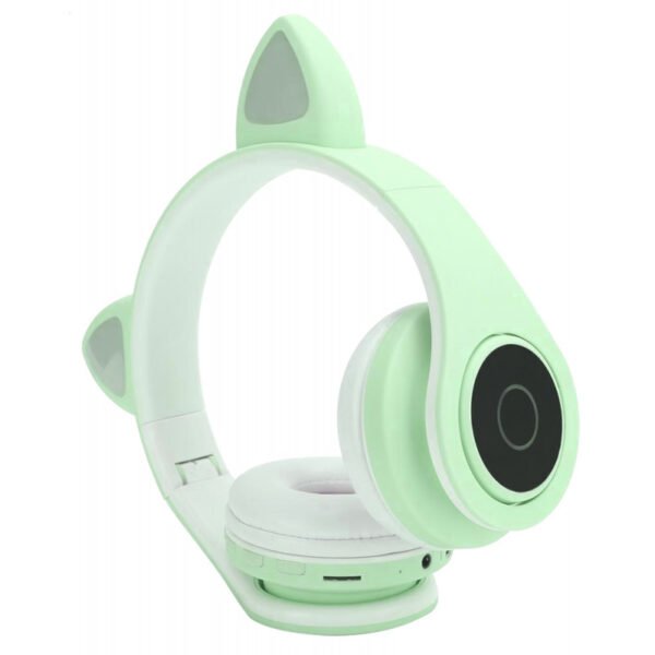Fone de Ouvido Cat Ear M-02 de Gato Bluetooth - Verde