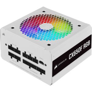 Fonte Para Gabinete Corsair CX650F RGB Modular ATX 650W 80 Plus Bronze - Branco