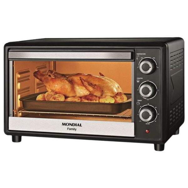 Forno Elétrico Mondial Family FR-17 36Lt - 220v Preto/Inox