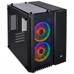 Gabinete Gaming Corsair Crystal Series 280X RGB Lateral Vidro (Sem Fonte) Preto