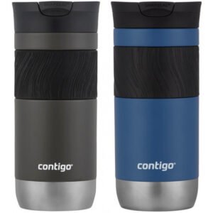 Garrafa Térmica Contigo Byron Snapseal 2.0 473mL Sake/Blue Corn (2 Unidades)