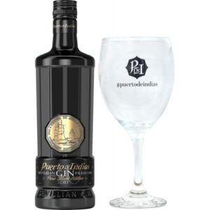 Gin Puerto de Indias Pure black Edition 700mL + Copo