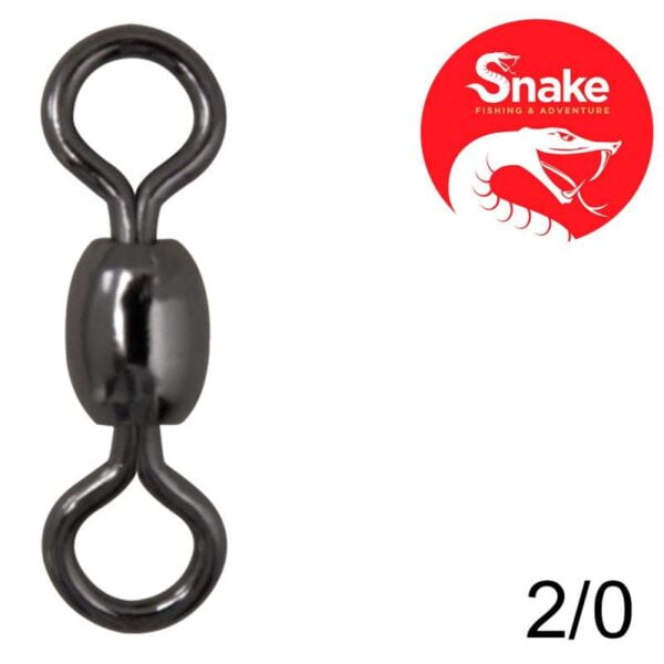 Girador Snake Black Nickel 2/0 SN-1901 (8 Peças)