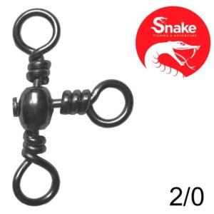 Girador Triplo Snake Black Nickel 2/0 SN-1703 (5 Peças)