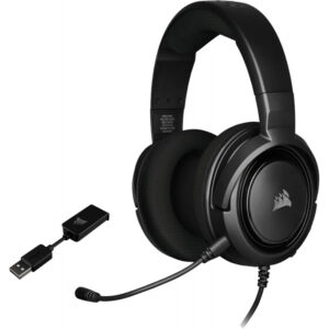 Headset Corsair Para Jogos HS45 Surround Stereo Gaming - Preto