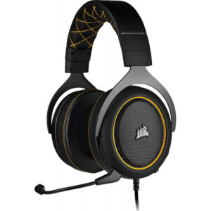 Headset Corsair Para Jogos HS60 PRO Surround Stereo Gaming - Preto/Amarelo