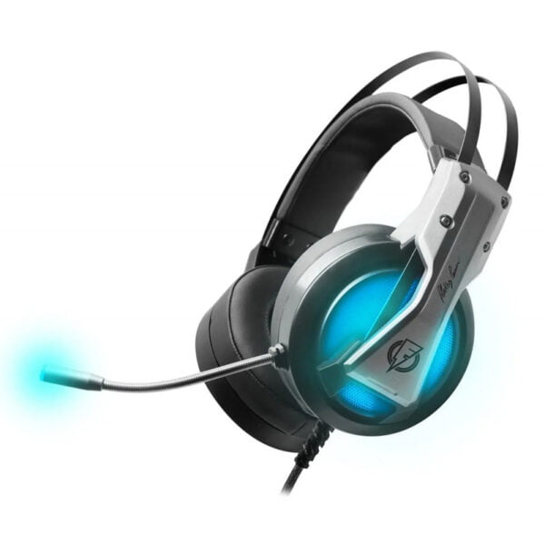 Headset Gamer ELG Flakes Power Storm FLKH001 LED USB 7.1 60mW (2.2m) Preto/Cinza