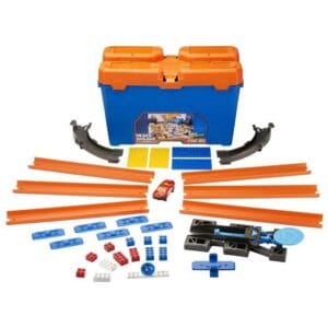 HotWheels Mattel Caixa de Manobras  Track Builder 35 Peças DWW95