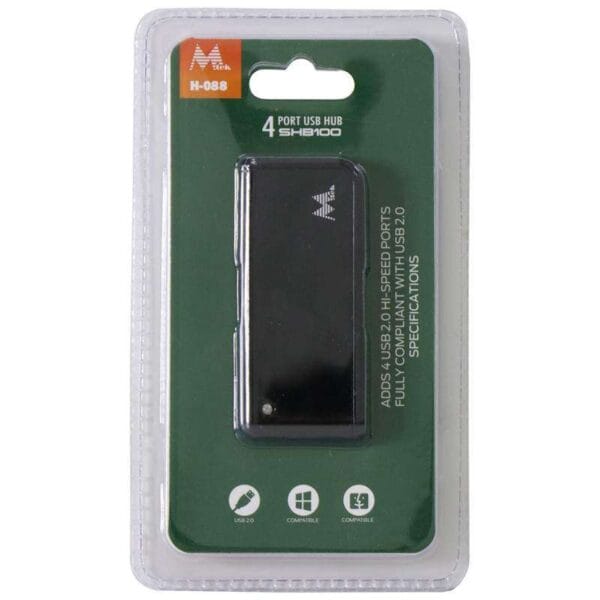 Hub USB Mtek HR-088 4 Portas Preto