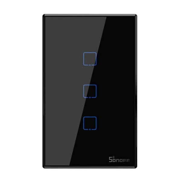 Interruptor Smart de Parede Sonoff TX T3US3C Preto