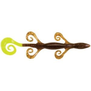 Isca Berkley PowerBait Power Lizard 15cm Pumpkin Chartreuse PBBPL6-PC (9 Unidades)