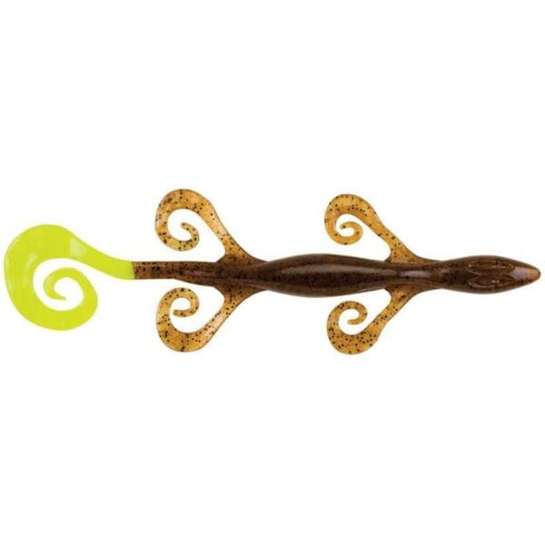 Isca Berkley PowerBait Power Lizard 15cm Pumpkin Chartreuse PBBPL6-PC (9 Unidades)