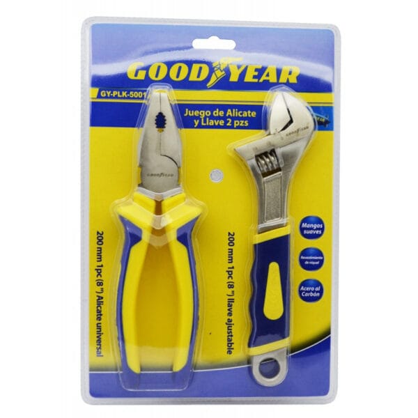 Jogo de Alicate e Chave Goodyear GY-PLK-5001 2 Peças