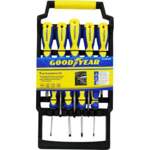 Jogo de Chaves de Fenda Goodyear GY-SDK-8005 Chrome Vanadium 9 Peças