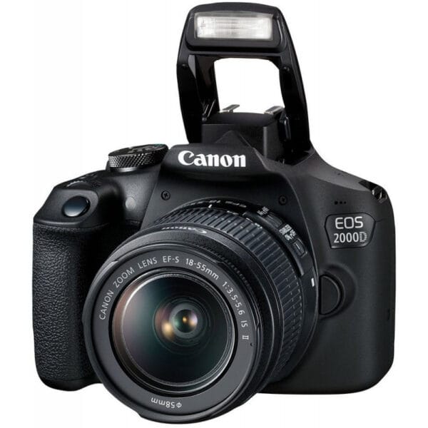Kit Câmera Canon EOS 2000D 24.1 Megapixels com Lente EF-S 18-55MM IS II