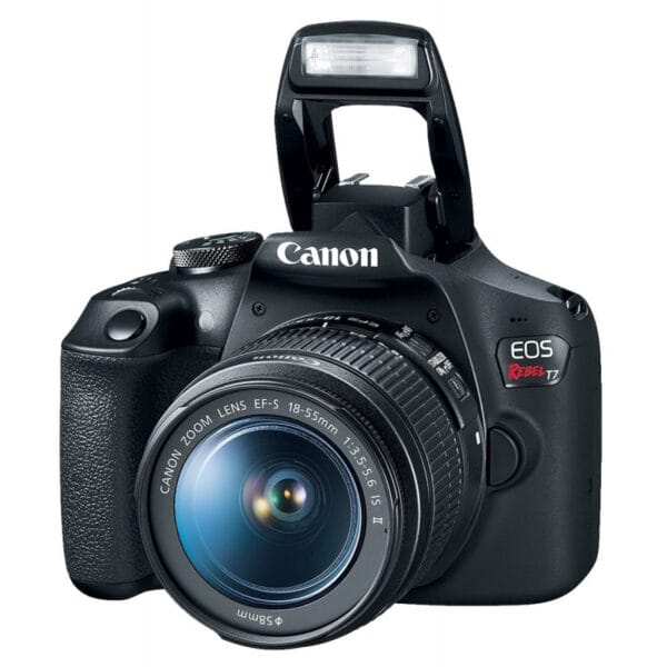 Kit Câmera Canon EOS Rebel T7 24.1MP + Lente EF-S 18-55 IS II Preto