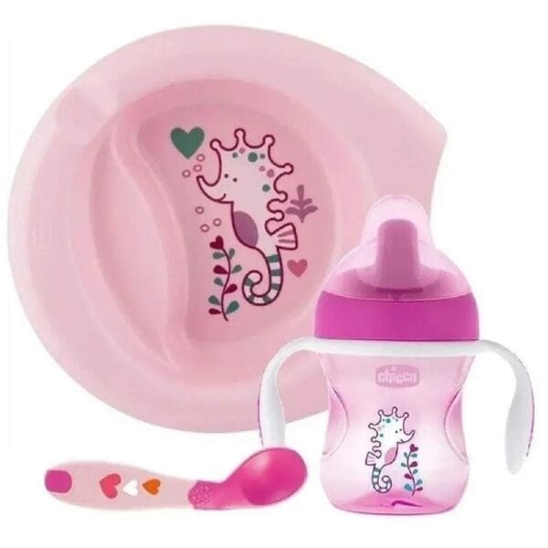 Kit Papinha Chicco 16002-200 Rosa 6m+