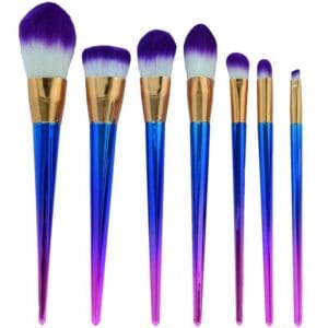Kit Pincel Makeup Brush Make T-07-061 - Azul (7 Peças)