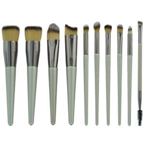 Kit Pincel Makeup Brush Make T-09-018 - Cinza (10 Peças)