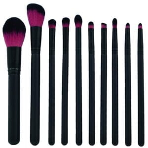 Kit Pincel Makeup Brush Make T-10-157 - Preto (10 Peças)