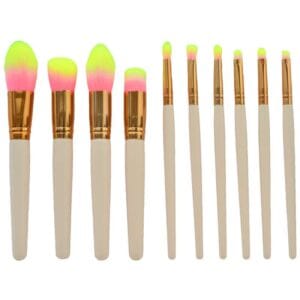 Kit Pincel Makeup Brush Make T-10-159 - Rosa (10 Peças)