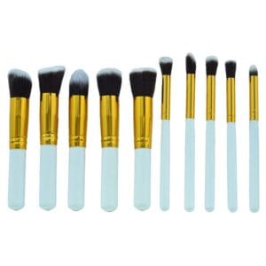 Kit Pincel Makeup Brush Make T-10-163 - Branco (10 Peças)