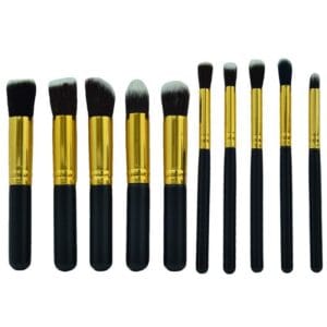 Kit Pincel Makeup Brush Make T-10-164 - Preto (10 Peças)