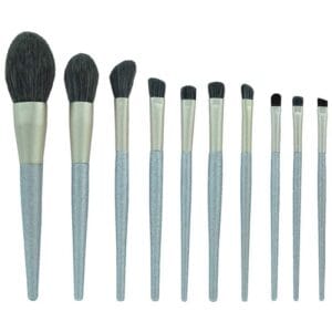 Kit Pincel Makeup Brush Make T-10-166 - Cinza (10 Peças)