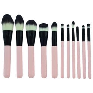 Kit Pincel Makeup Brush Make T-11-021 - Rosa (11 Peças)