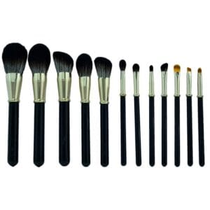 Kit Pincel Makeup Brush Make T-12-072 - Preto (12 Peças)