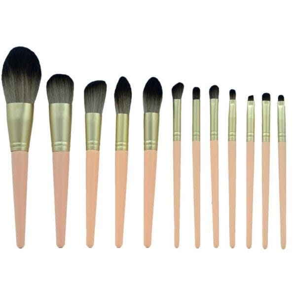 Kit Pincel Makeup Brush Make T-12-075 - Rosa (12 Peças)