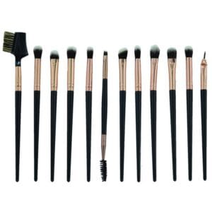 Kit Pincel Makeup Brush Make T-12-080 - Preto (12 Peças)