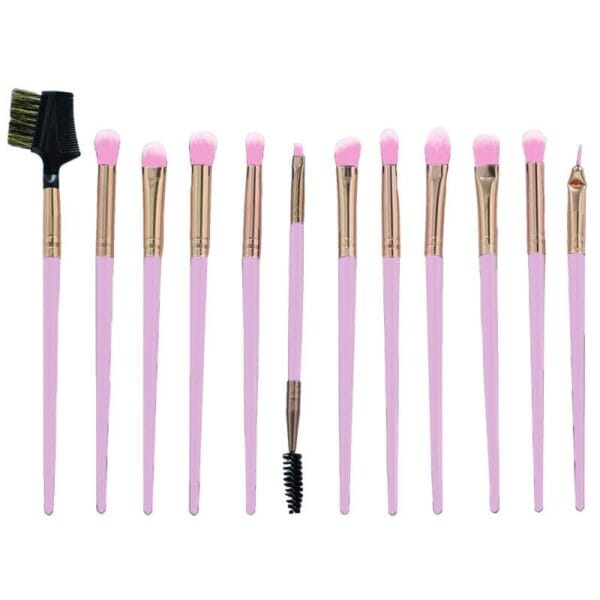 Kit Pincel Makeup Brush Make T-12-082 - Rosa (12 Peças)