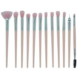 Kit Pincel Makeup Brush Make T-12-083 - Rosa (12 Peças)