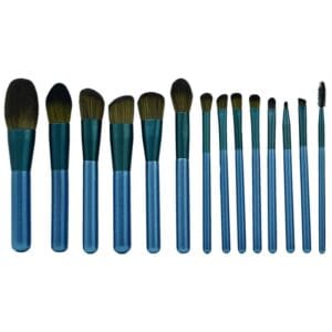 Kit Pincel Makeup Brush Make T-14-009 - Azul (14 Peças)
