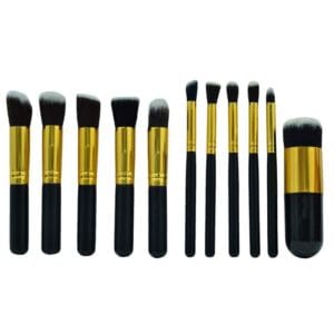 Kit Pincel Makeup Brush Make TM-019 - Preto (11 Peças)