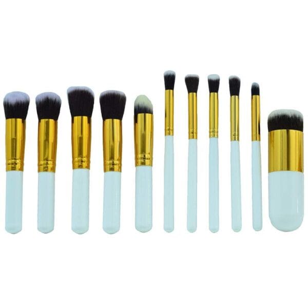 Kit Pincel Makeup Brush Make TM-093 - Branco (11 Peças)