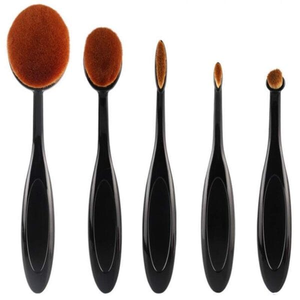 Kit Pincel Oval Miss Rose (5 peças)