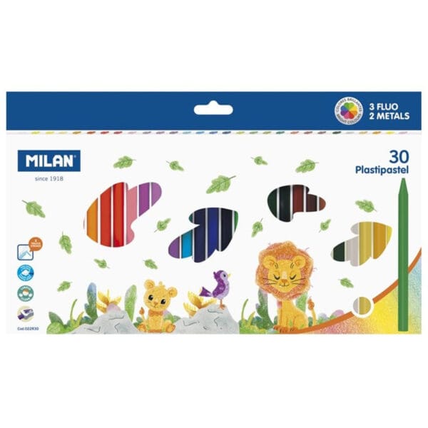 Lápis de Cera Milan Plastipastel 022R30 (30 Cores)