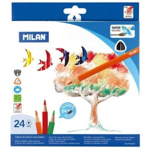 Lápis de Cor Milan Aquarela 0742324 - (24 Unidades)