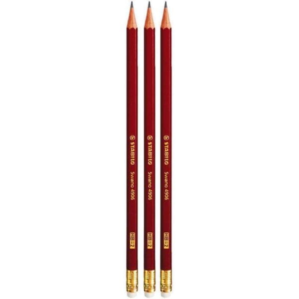 Lápis Grafite Stabilo Swano 4906 HB-2 - Marrom (3 Unidades)