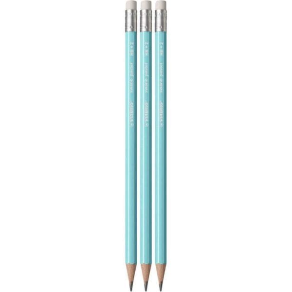 Lápis Grafite Stabilo Swano Pastel HB-2 - Azul (3 Unidades)