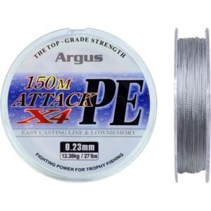 Linha Multifilamento Argus Attack PE X4 150M 0.23mm 12.38kg 27lbs