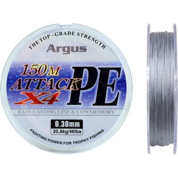Linha Multifilamento Argus Attack PE X4 150M 0.30mm 20.8kg 46lbs