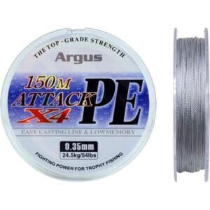 Linha Multifilamento Argus Attack PE X4 150M 0.35mm 24.5kg 54lbs