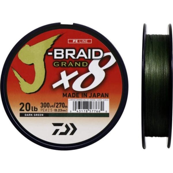 Linha Multifilamento Daiwa J-Braid Grand X8 0.23mm 20LB 270M