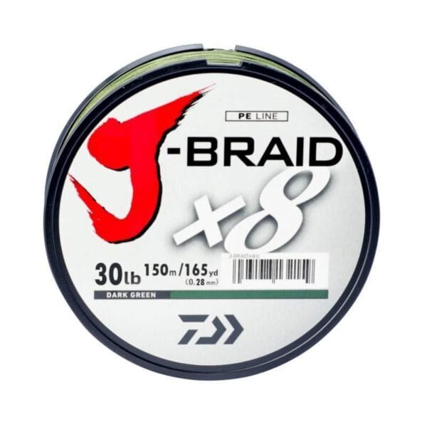 Linha Multifilamento Daiwa J-Braid X8 0.28mm 30LB 150M
