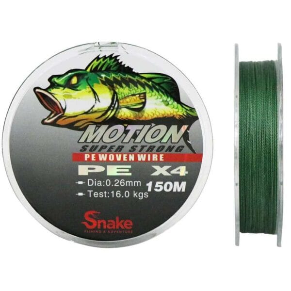 Linha Multifilamento Snake Motion 4X 0.26mm 16kgs 150m