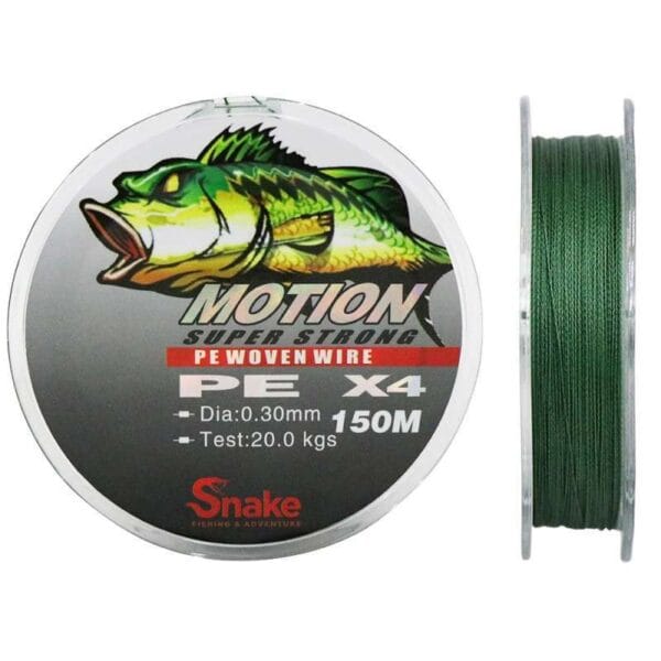 Linha Multifilamento Snake Motion 4X 0.30mm 20kgs 150m