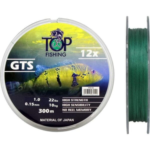 Linha Multifilamento Top Fishing 12X GTS 0.15mm 22lbs 300M